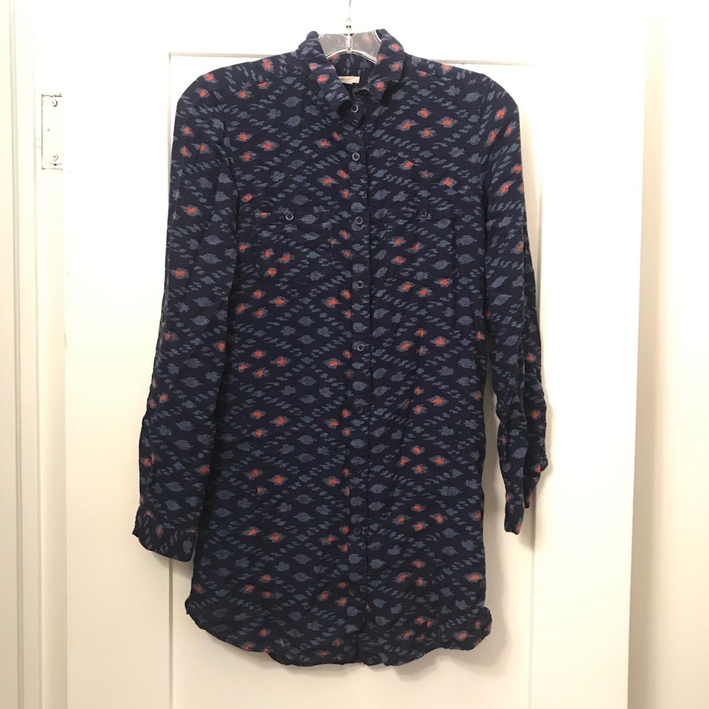 Ecoté patterned button up - Picture 1 of 5
